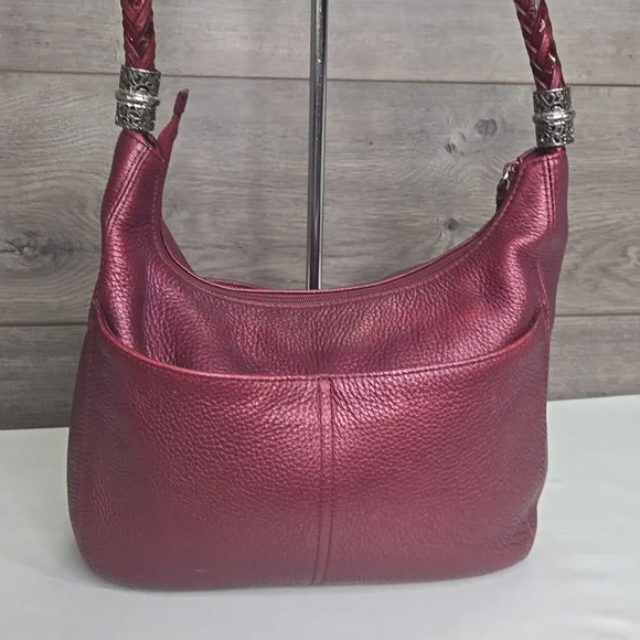 Brighton Metallic Dark Red Shoulder Bag - Picture 4 of 10